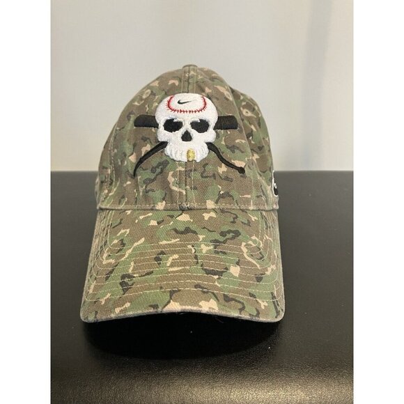 Nike Accessories - NWOT Rare NIKE Swoosh Skull Stretch Fit Camouflage Baseball Hat, One Size Womens